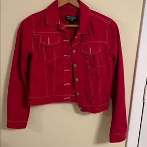 RALPH LAUREN red jean jacket size small